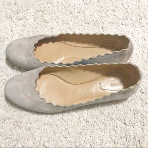 CHLOE LAUREN SCALLOPED BALLERINA FLATS